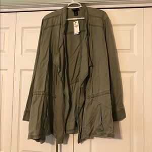 Lane Bryant Army Green Fashion Utility Jacket